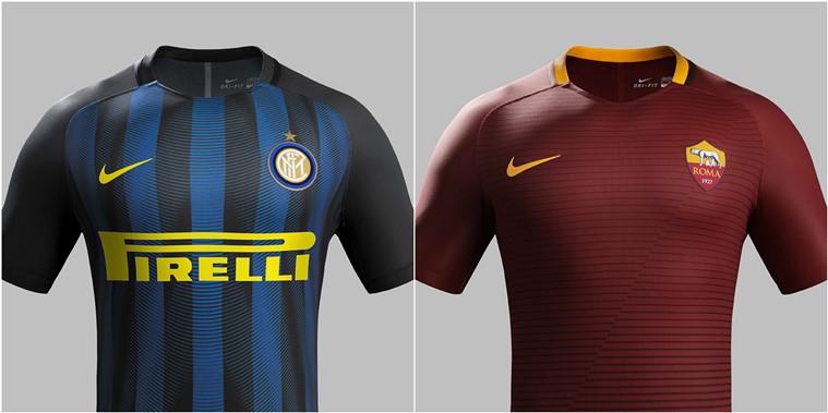 le nuove maglie di inter e roma